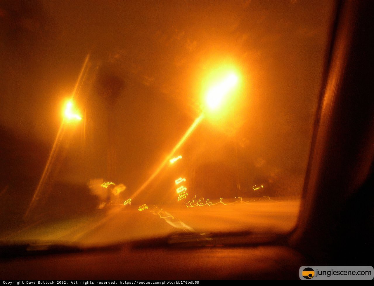 Nighttime Street Light Flare