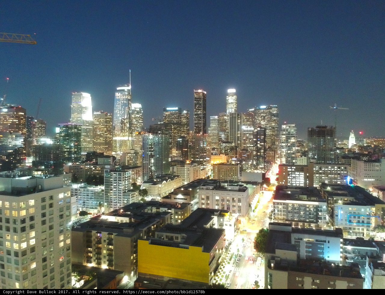 Los Angeles Skyline Illuminated at Night