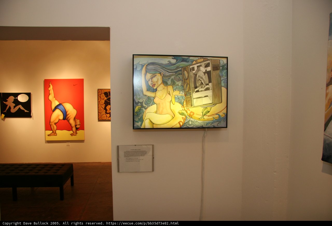 Modern Art on Display in Interior Room