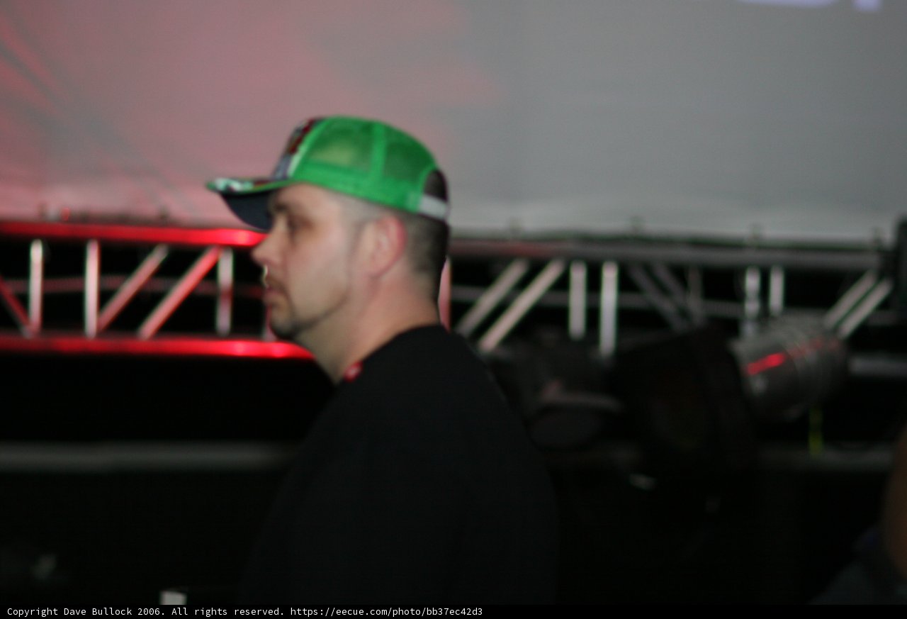 Green Caped Man at Funktions Party