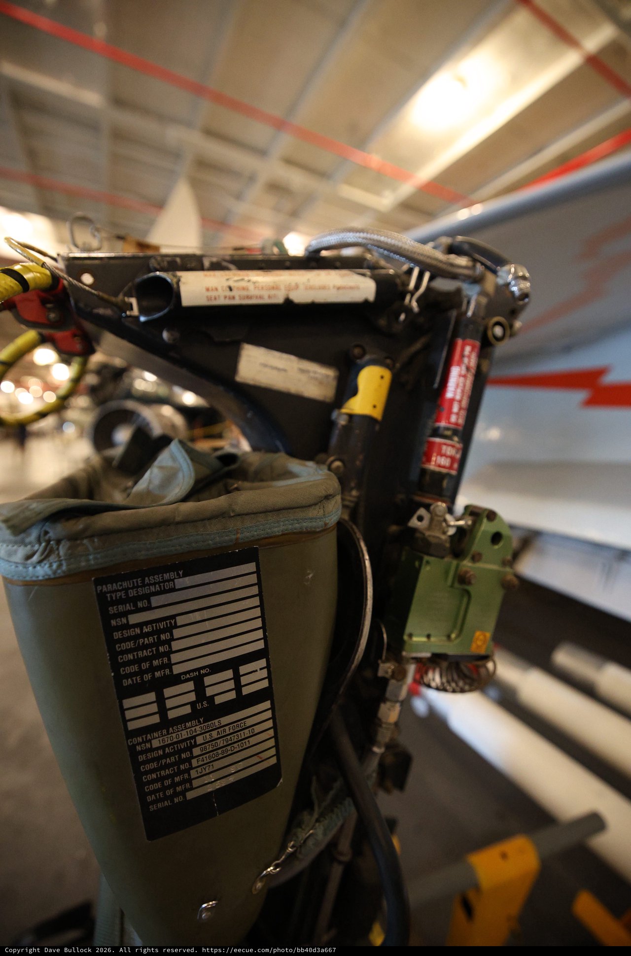Ejection Seat Parachute Assembly from Military Aircraft