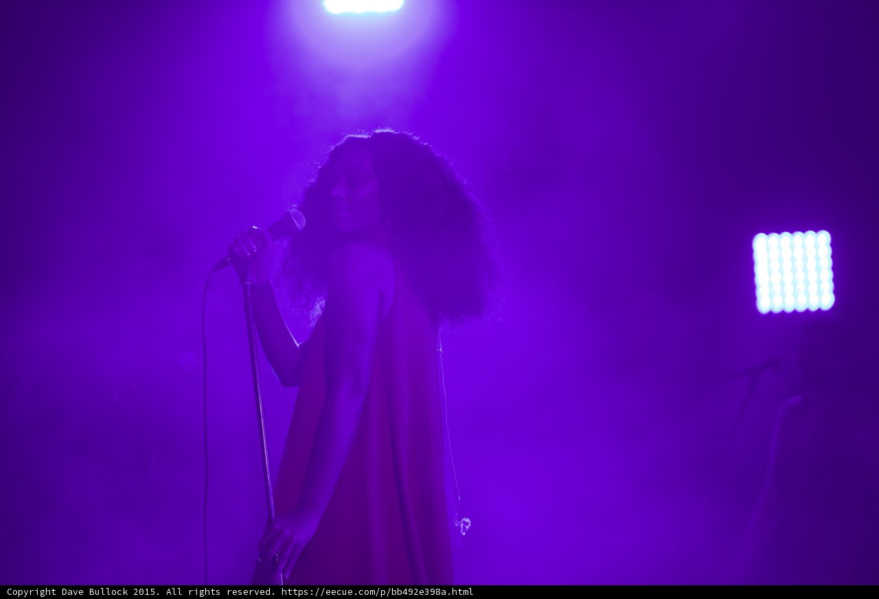 Florence Welch Leaning Forward Spotlight Purple