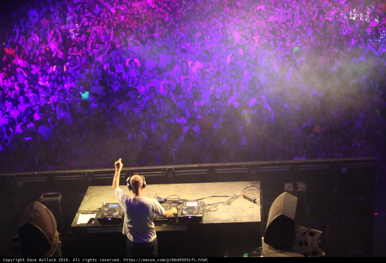 DJ Energizes the Crowd