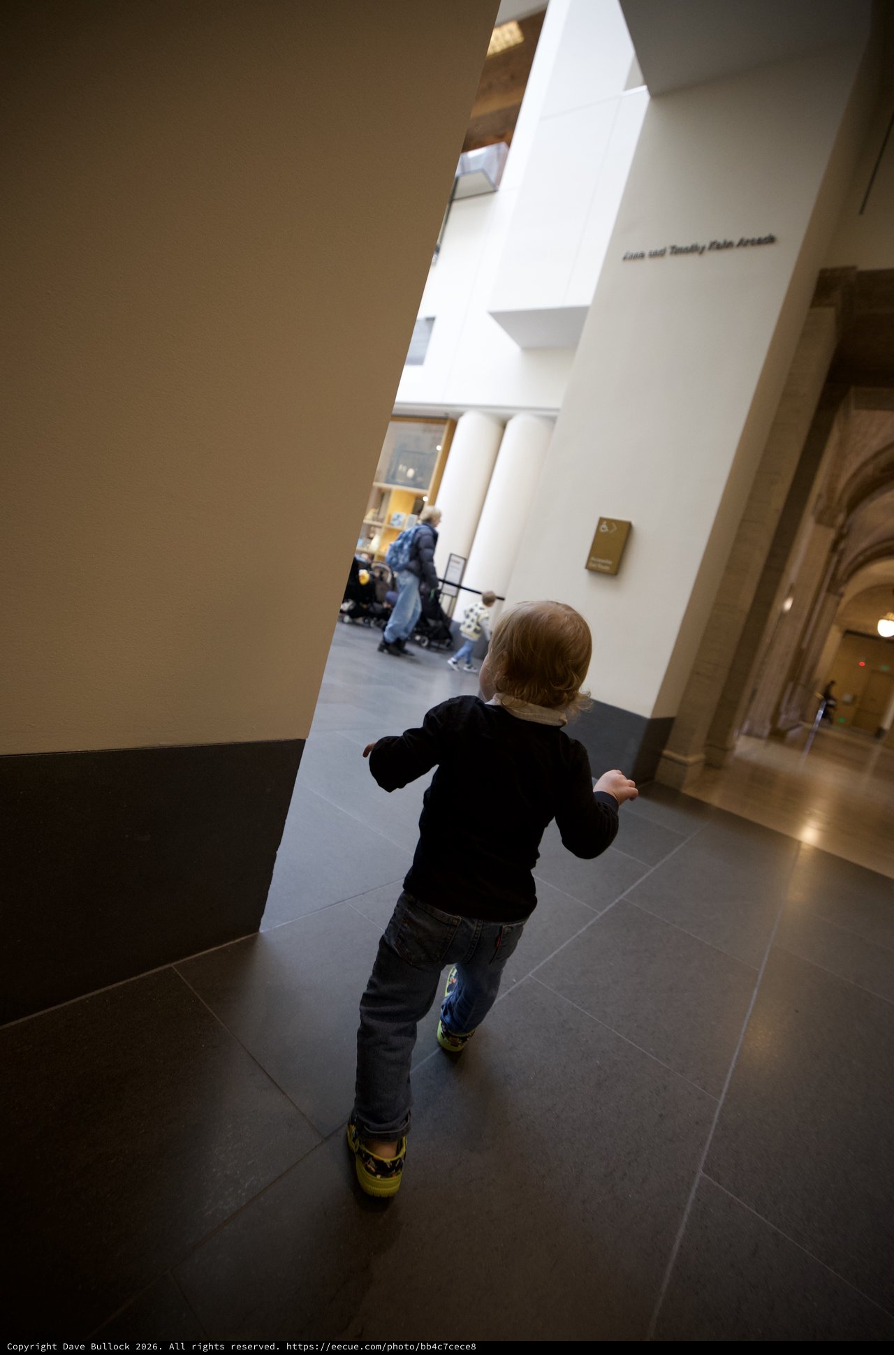 Young Child Exploring Museum Gallery Space