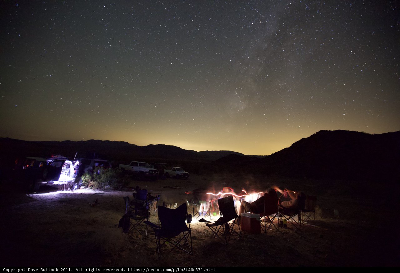 Camping under the stars