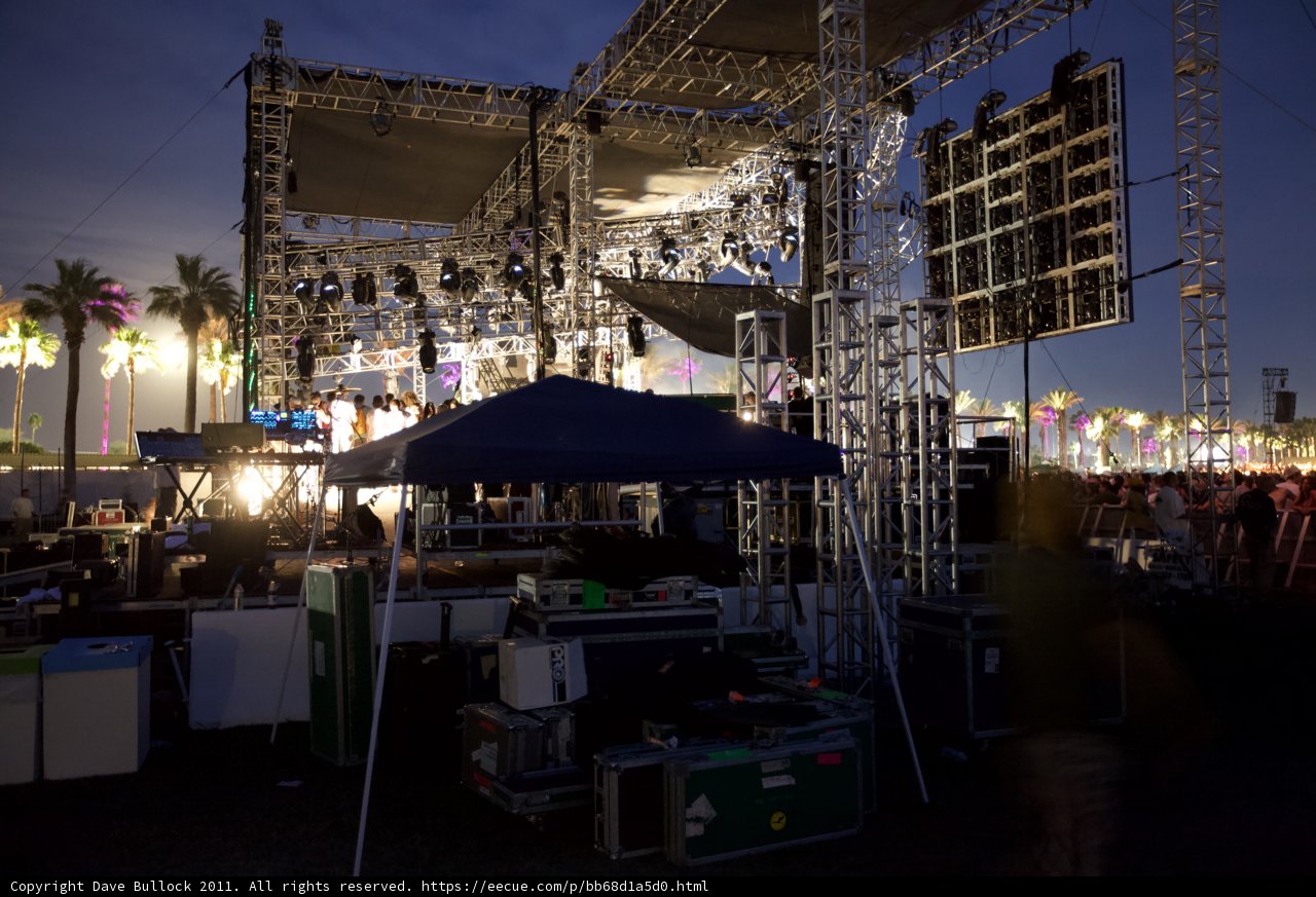Lights on Stage at Coachella Music Festival