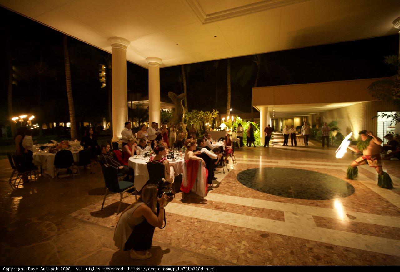 Nighttime Wedding Reception