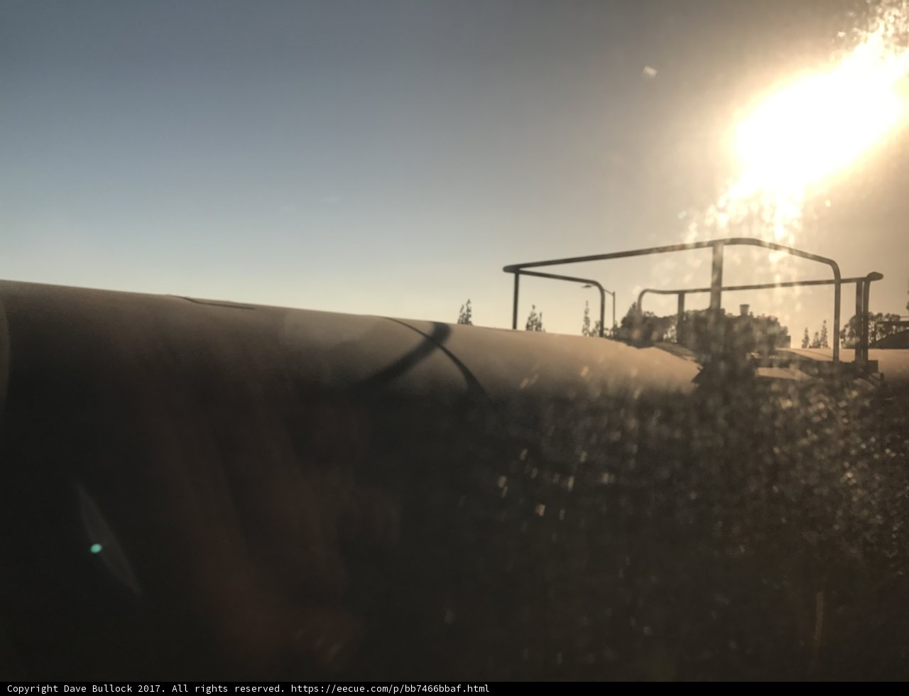 Truck View of the Glaring Sun