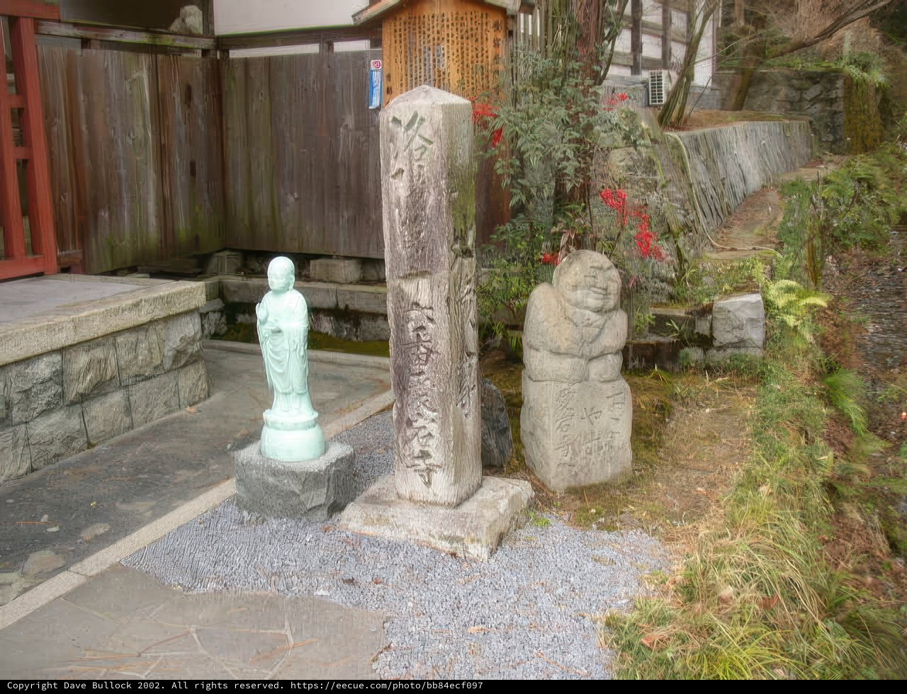 Two Statues in a Monastery Garden