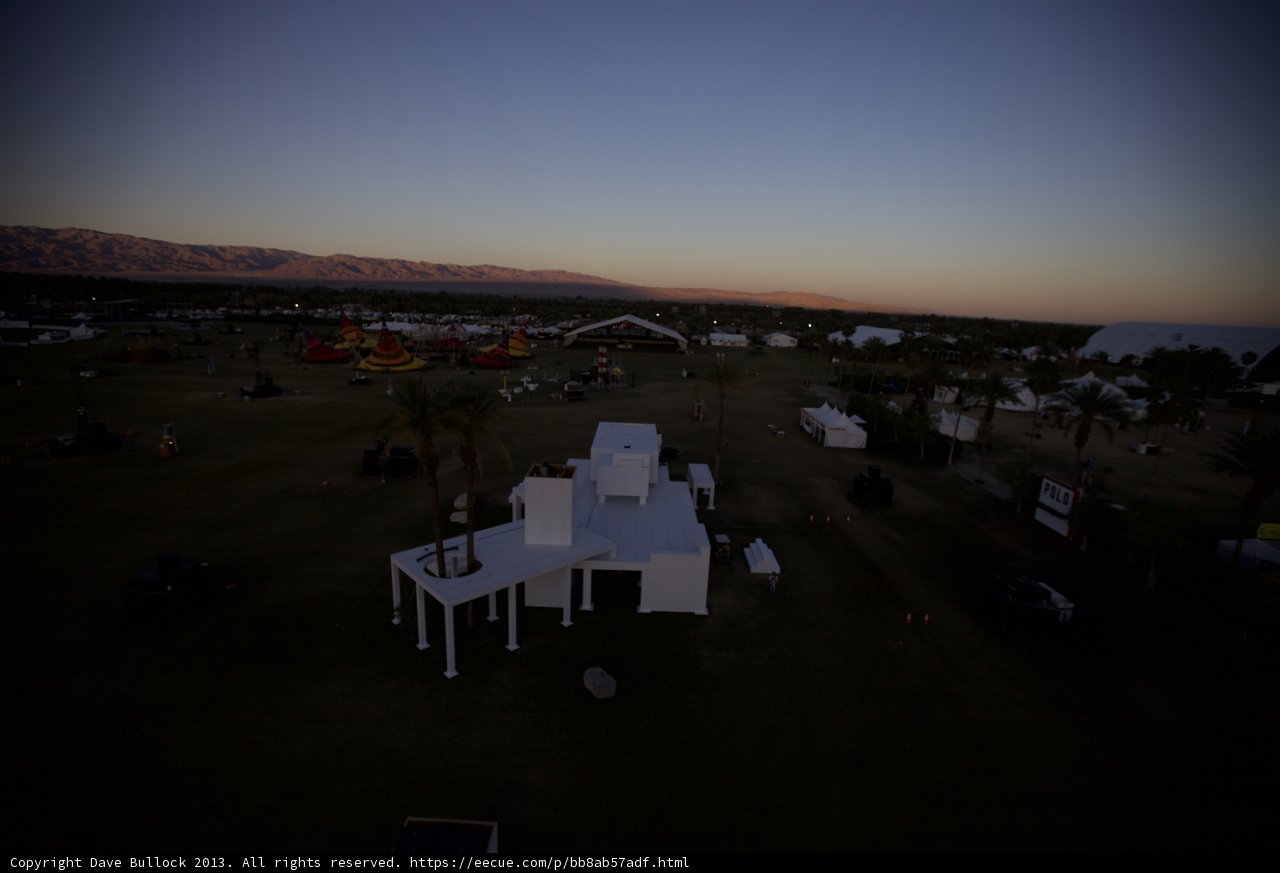Sunset above the Coachella campground