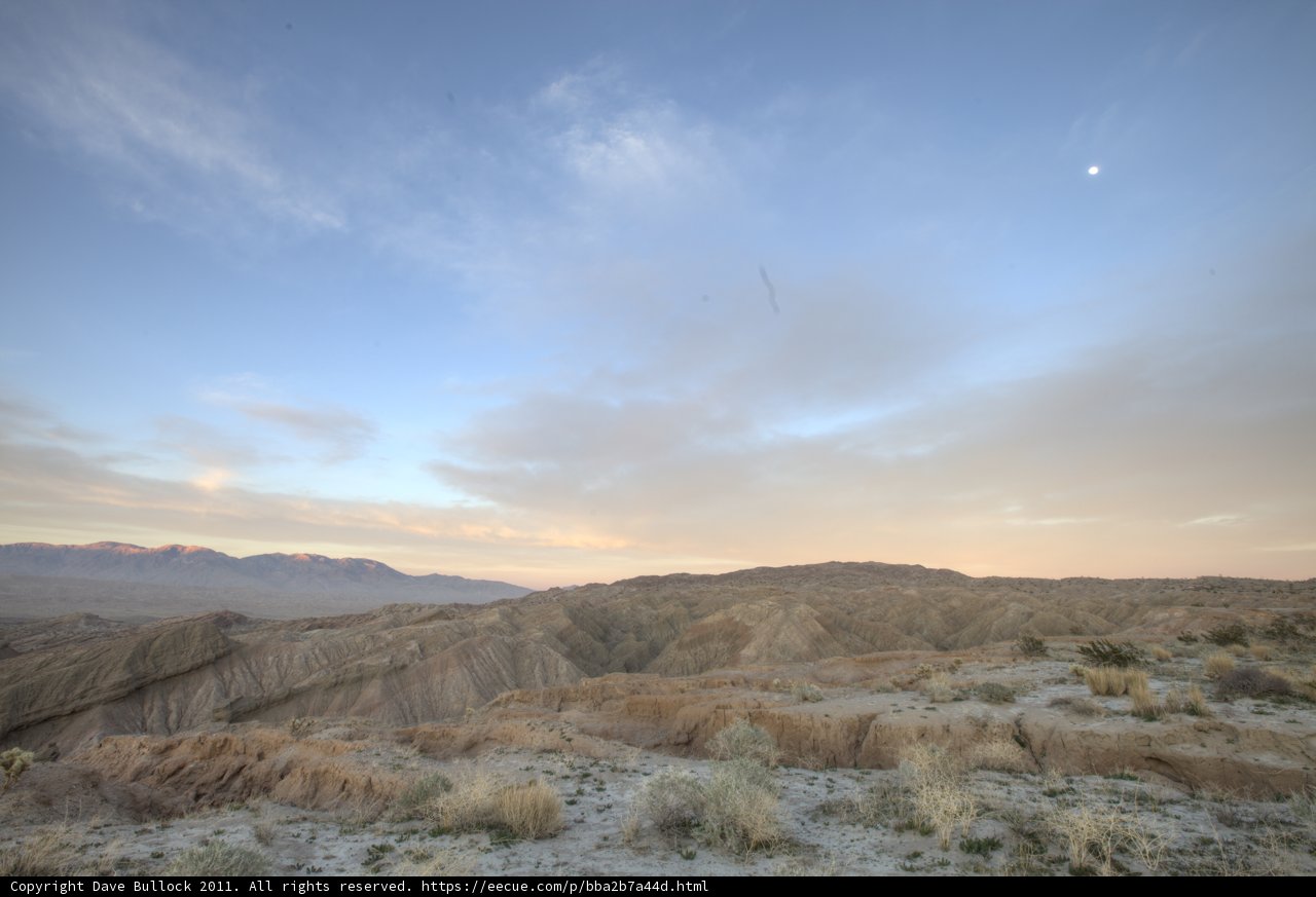 Desert Sunset with Majestic Mountain View