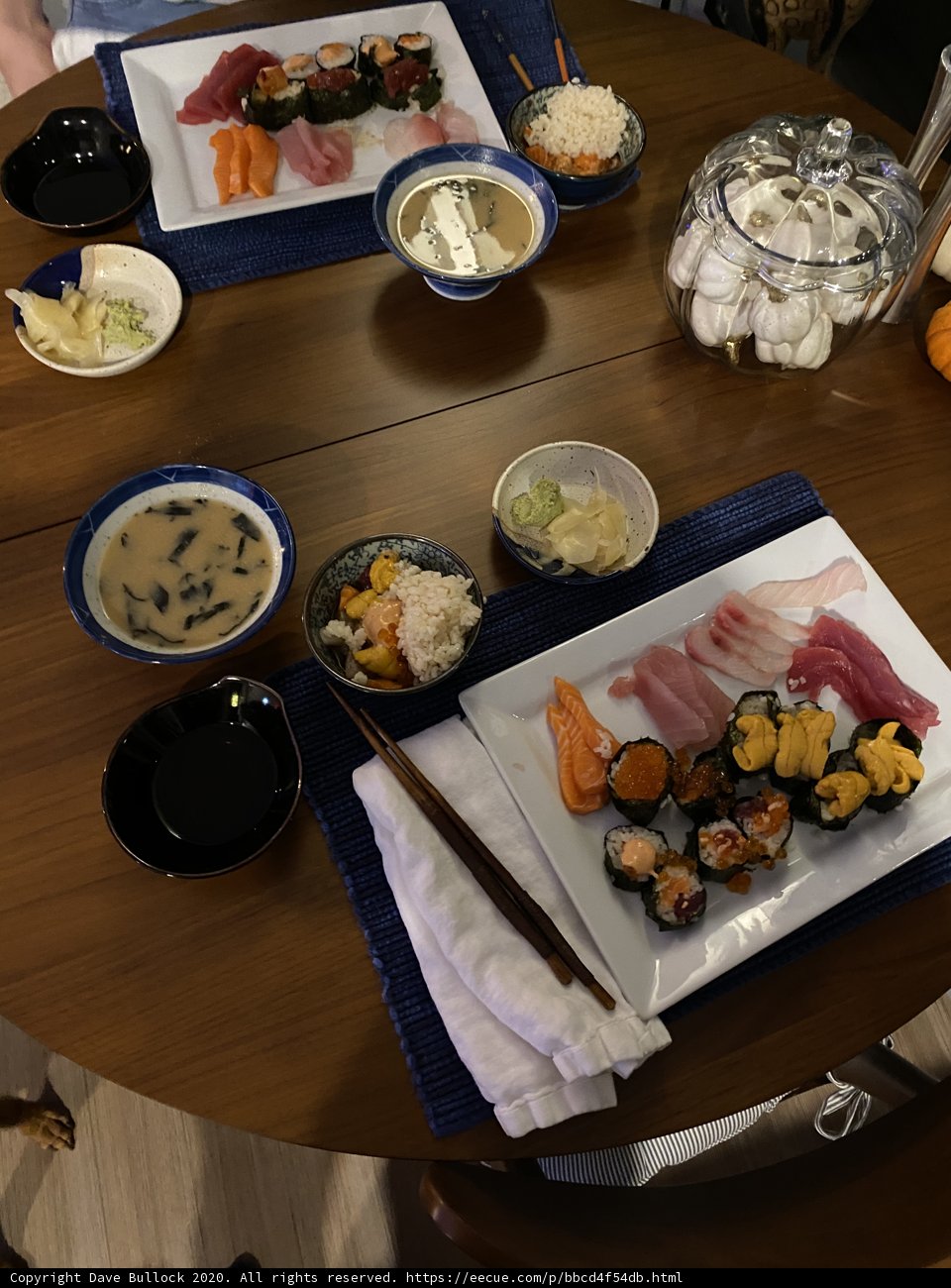 Delicious Sushi Spread at a Brunch Table