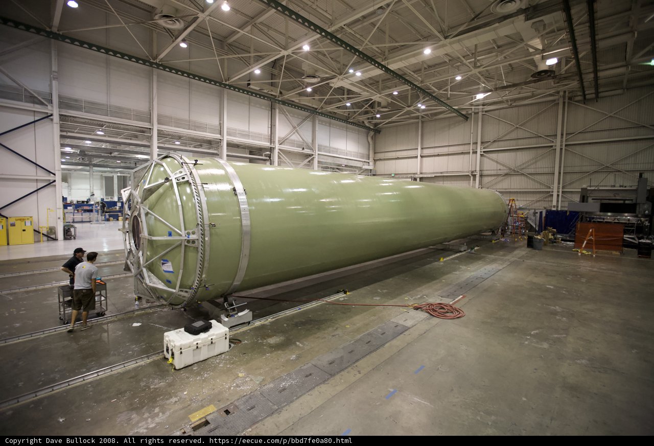 Massive Green Tank in a Busy Factory Warehouse