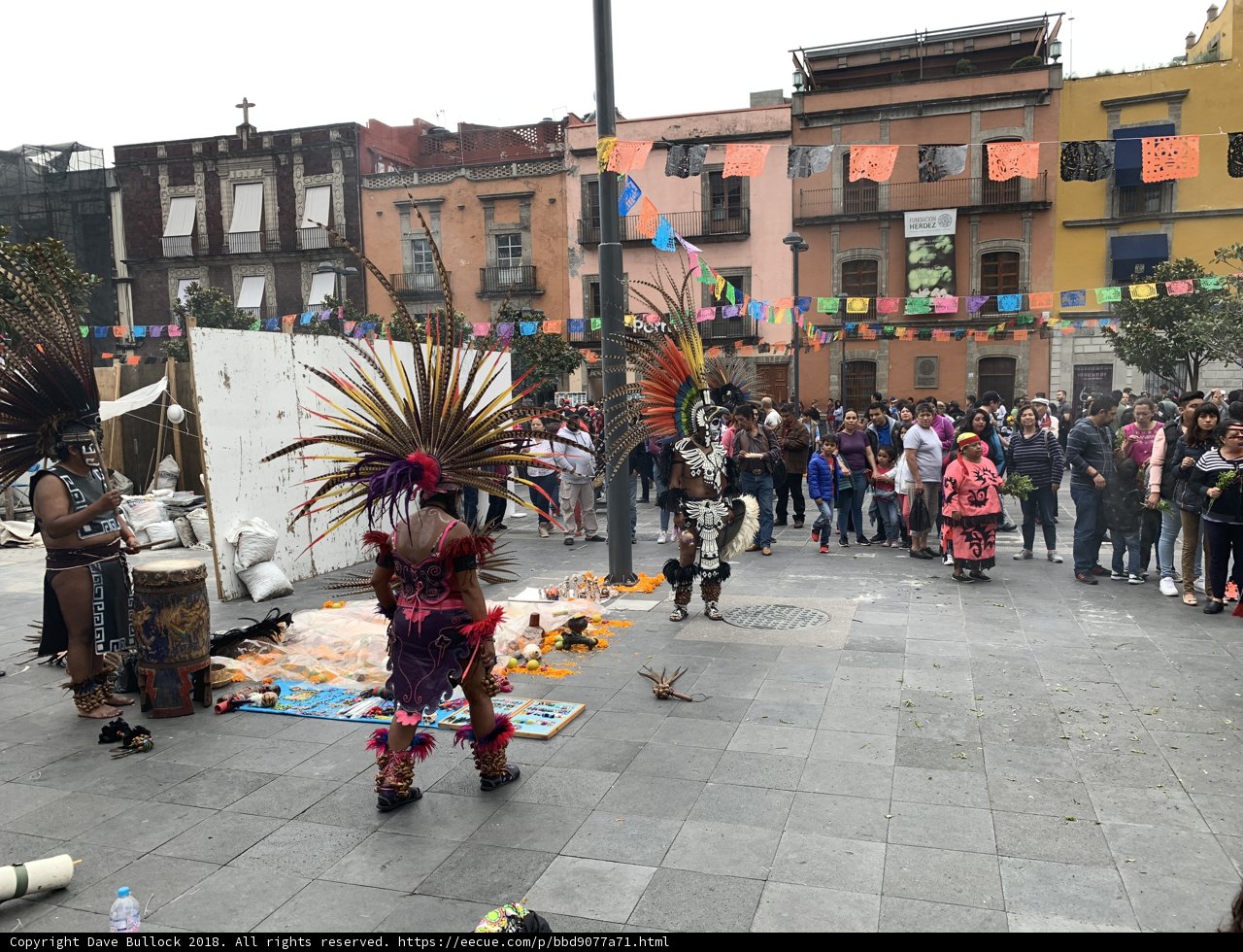 Colorful Carnival Performance in Plaza