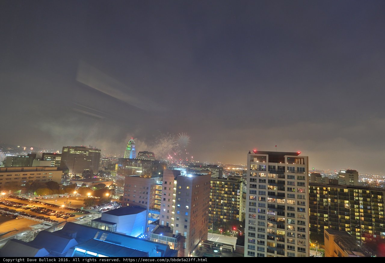 City Skyline Sparkles at Night