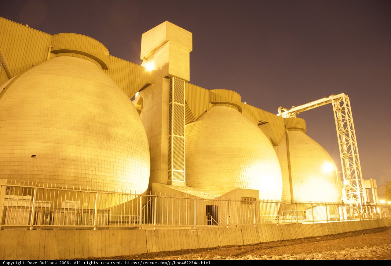 Illuminated Industrial Building