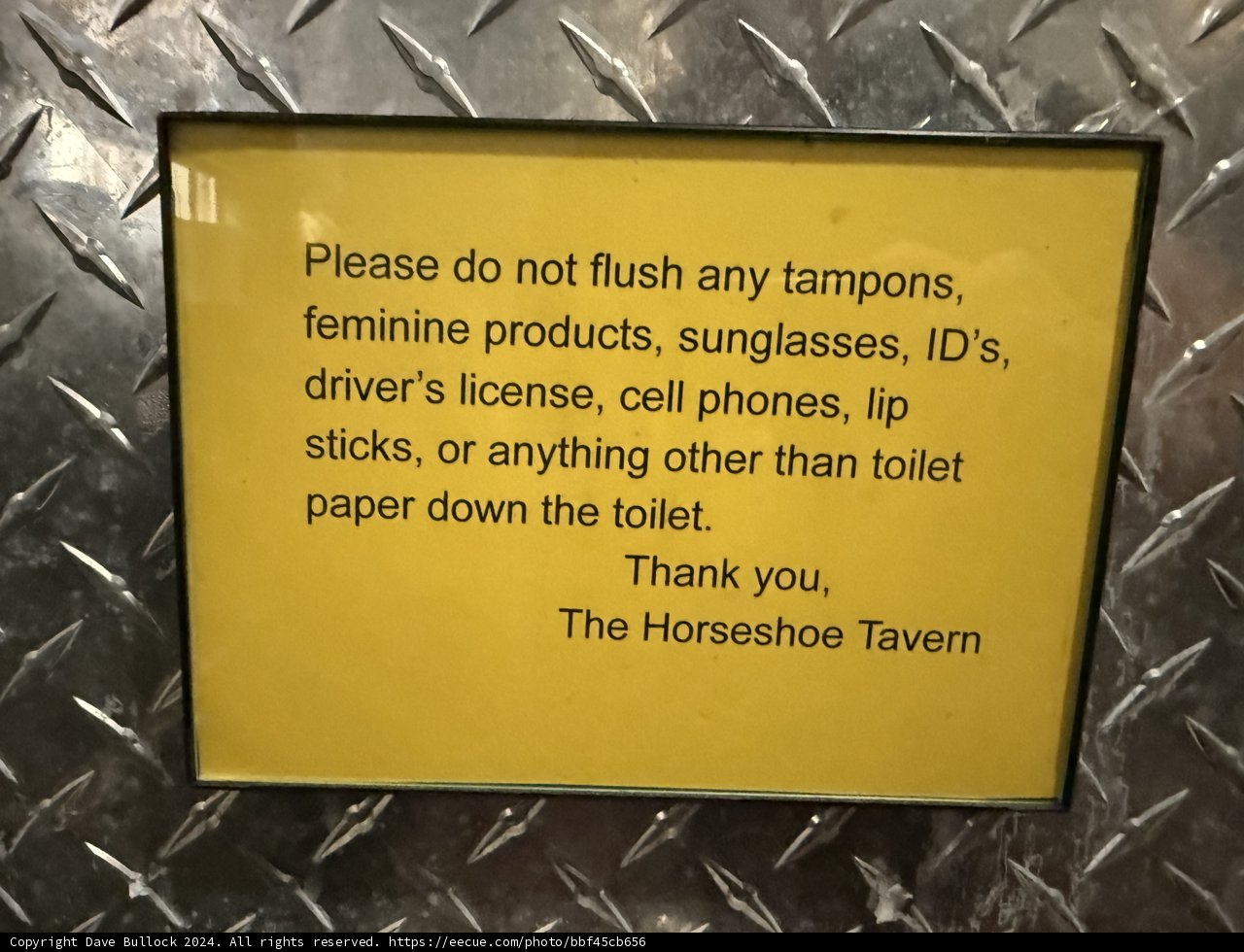 Bathroom Etiquette Reminder