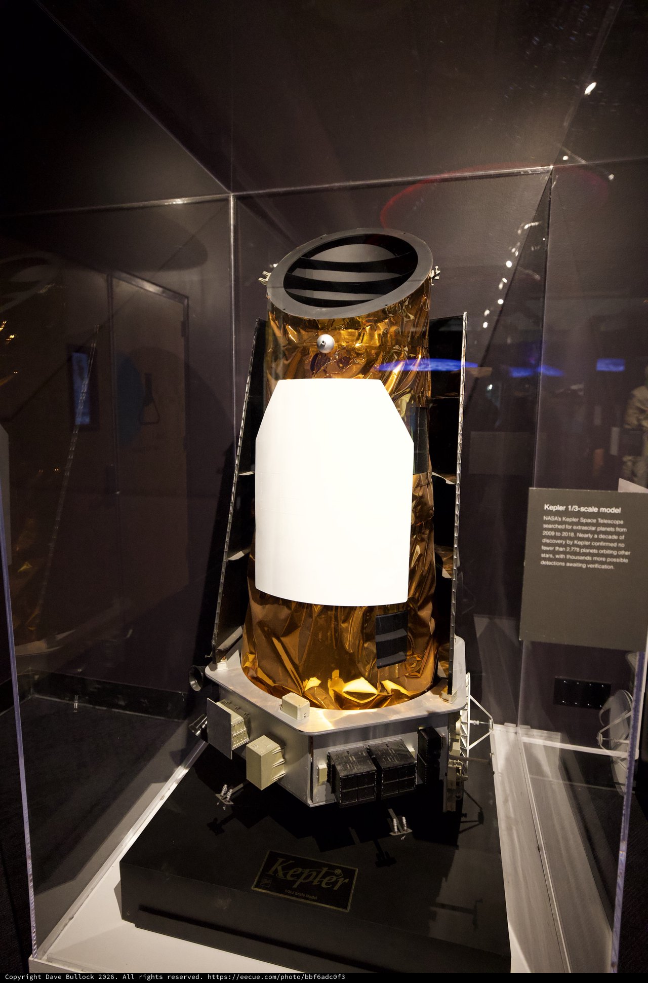 Kepler Space Telescope Scale Model Museum Display