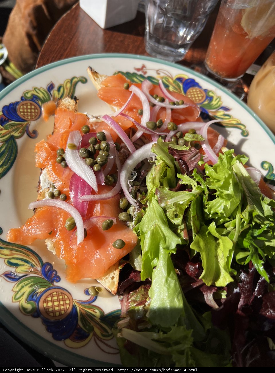 Brunch with Salmon and Salad