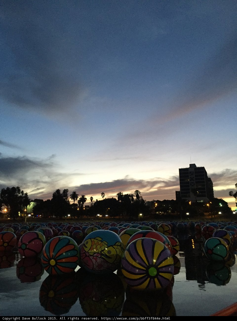 Colorful Spheres at Dusk