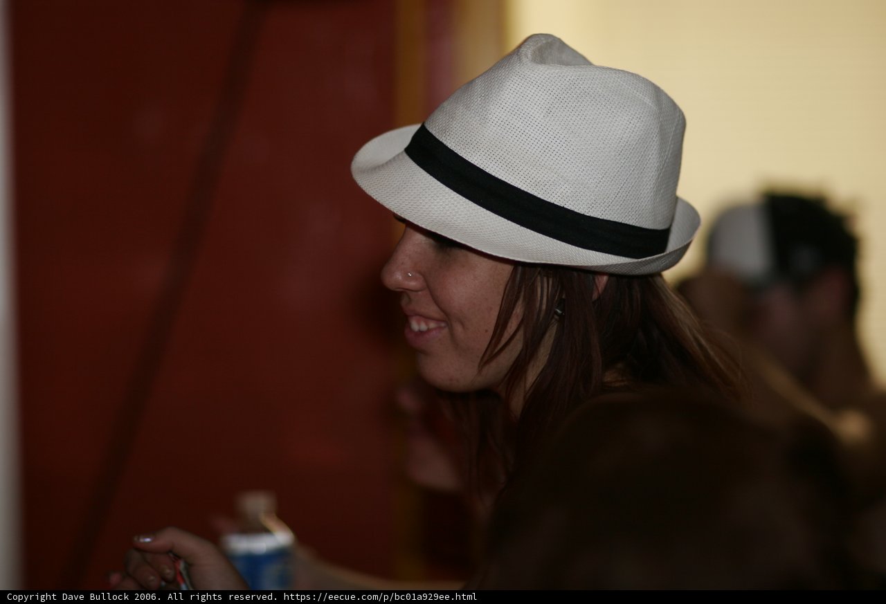 White Fedora and Stripes