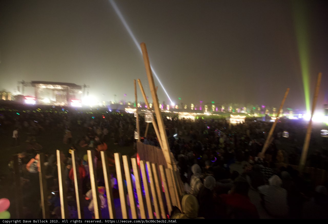 Illuminated Crowd at Coachella Music Festival