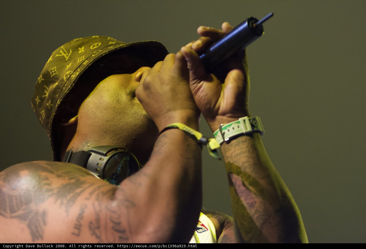 Tattooed Man with Microphone at Coachella