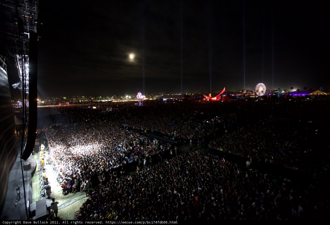 Under the Night Sky: A Concert Crowd Lights Up Coachella 2011 Album