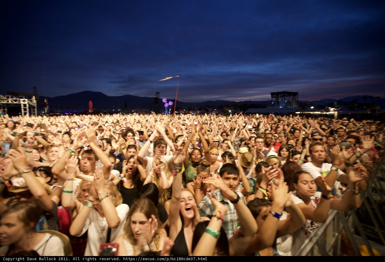 Coachella Sunday Music Festival Crowd