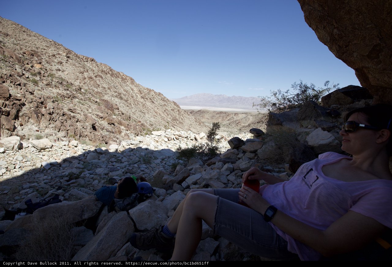 Desert Canyon Rest Stop in Arid Wilderness