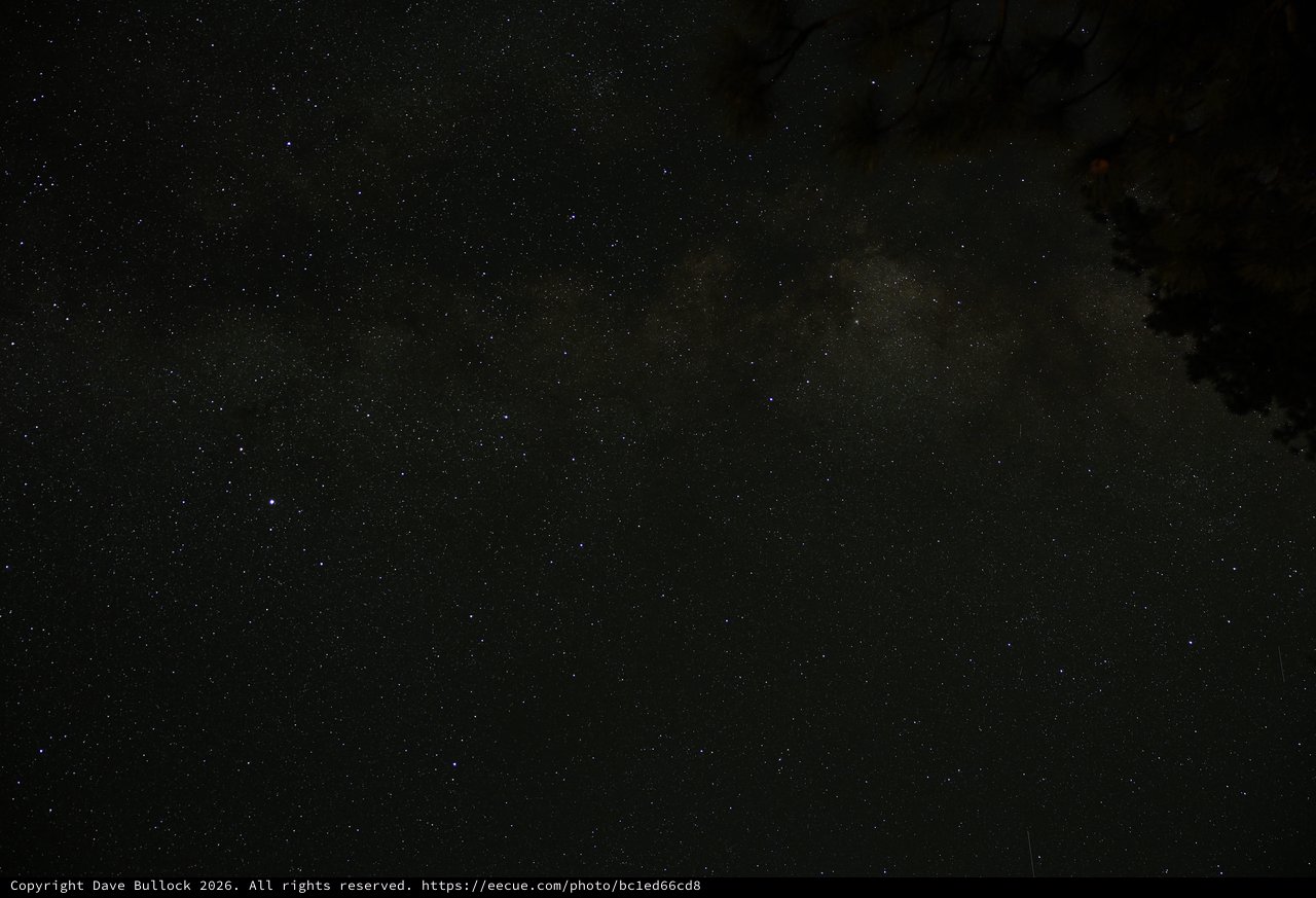 Milky Way Arches Over Mt Lassen Wilderness Night Sky