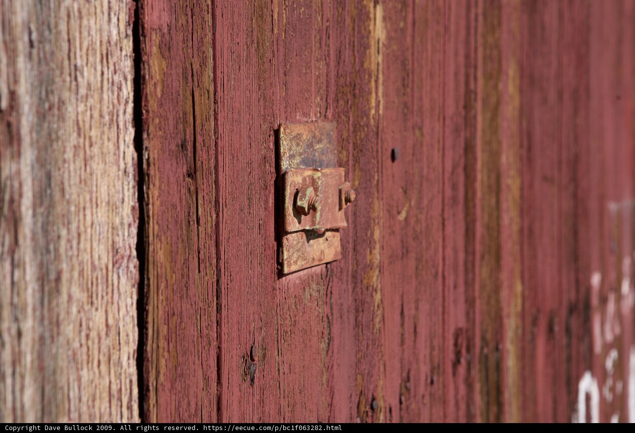 Rustic Wood Latch on Barn Door