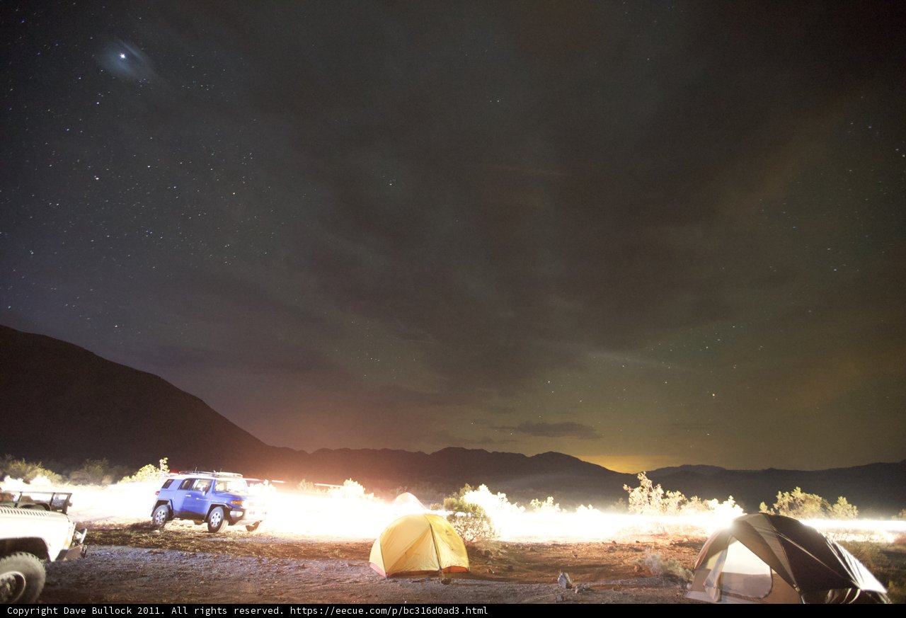 Camping Under the Starry Night Sky