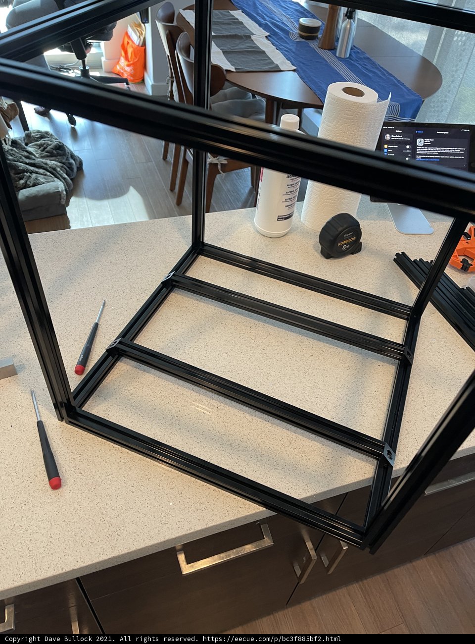 Metal Frame Construction on Counter