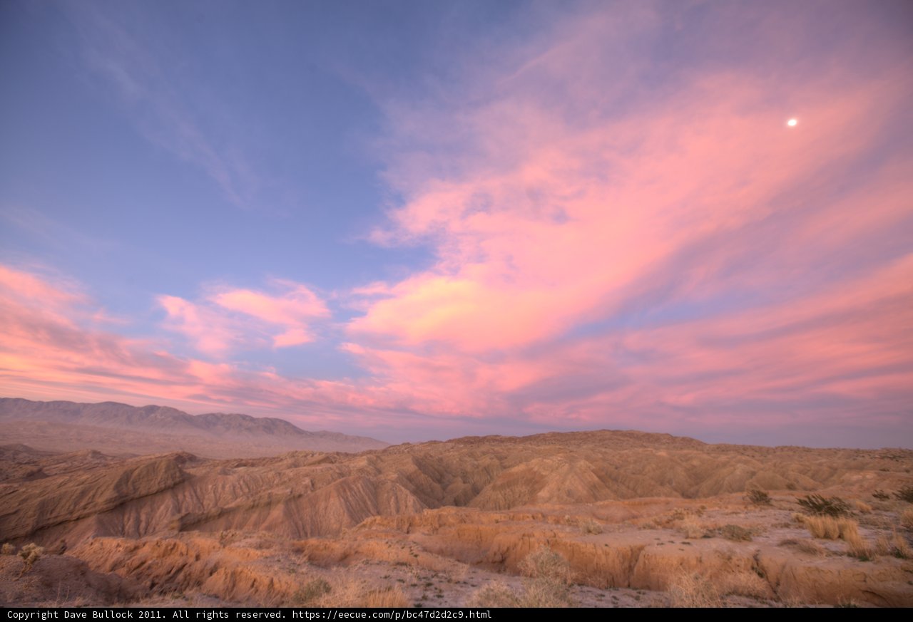 Moonrise Over the Anza Borrego Desert
