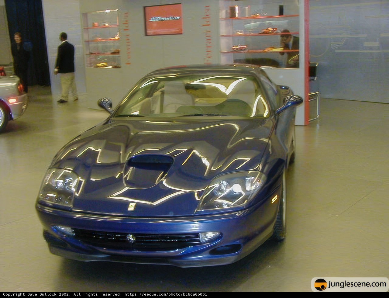 The Stunning Blue Sports Car on Display