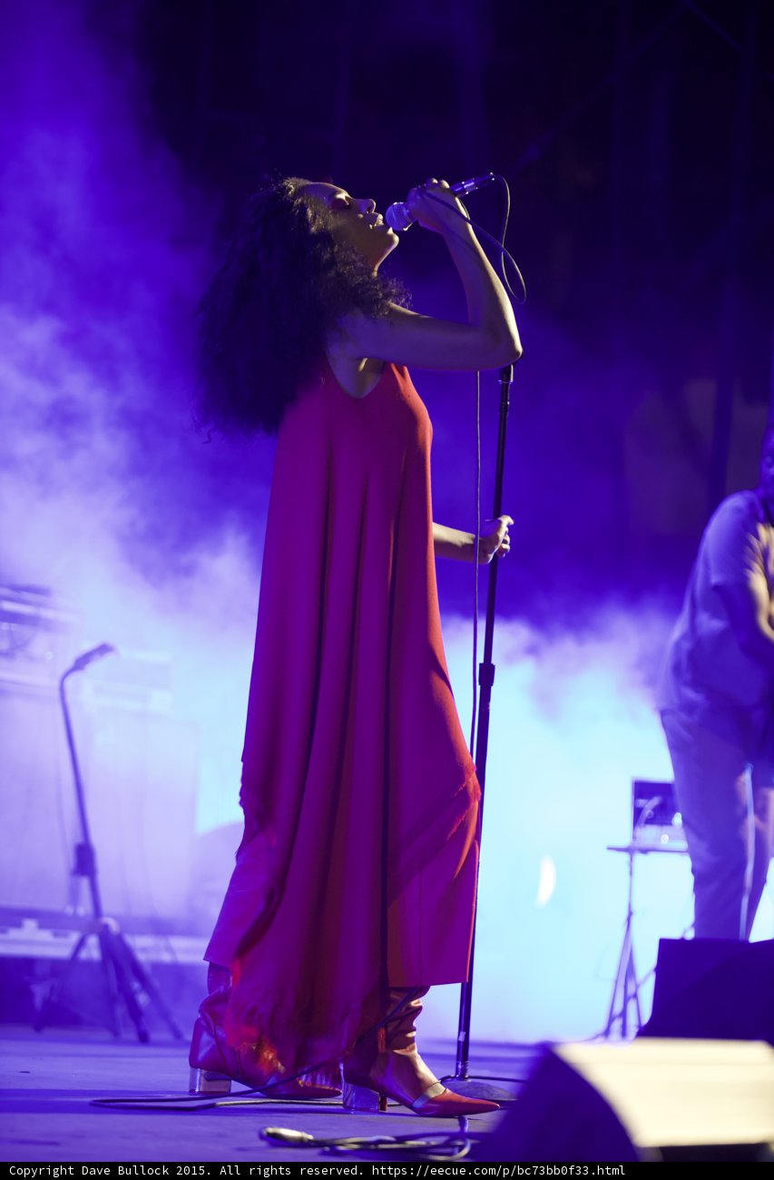 Solange Head Back Tilted Mic Stand Magenta Purple Light