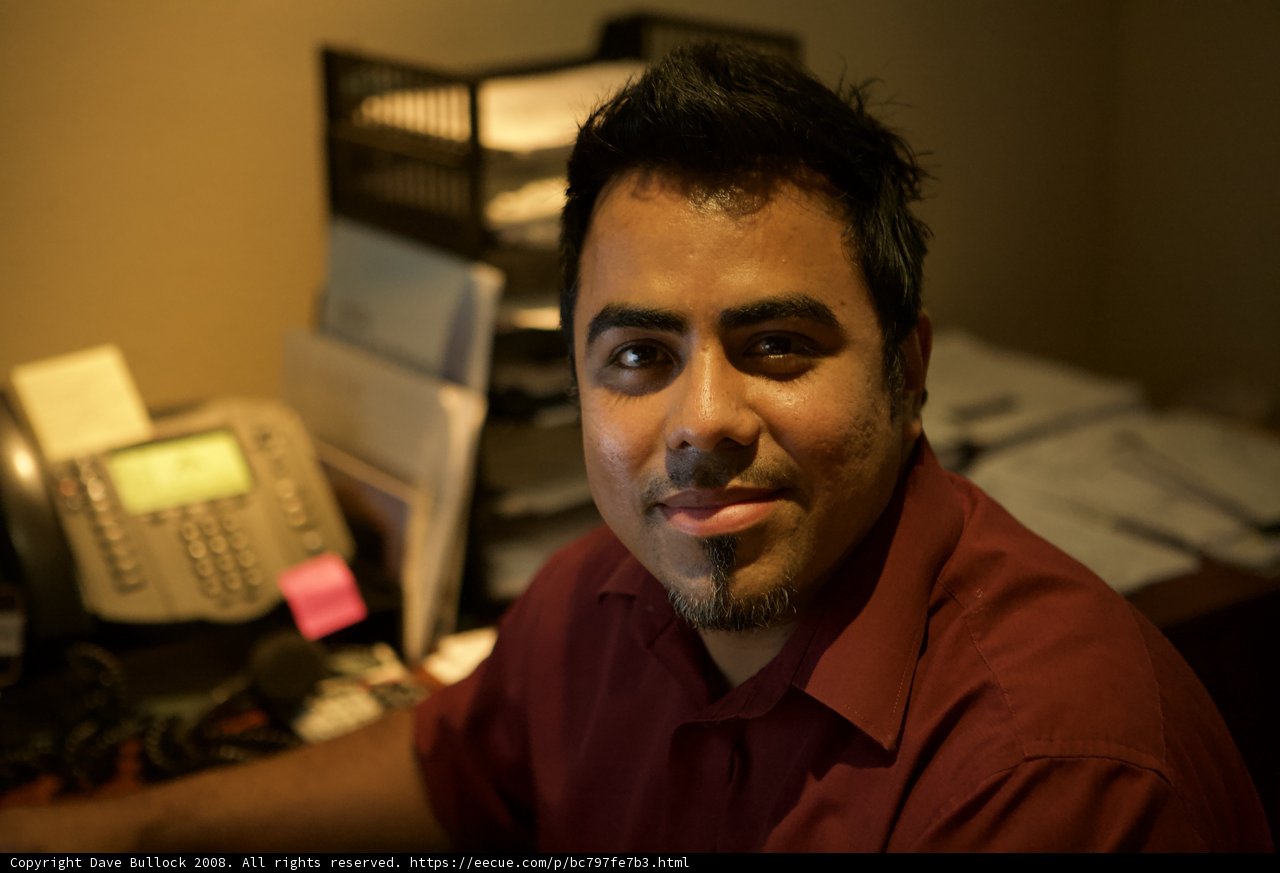 The Hardworking Man at His Desk