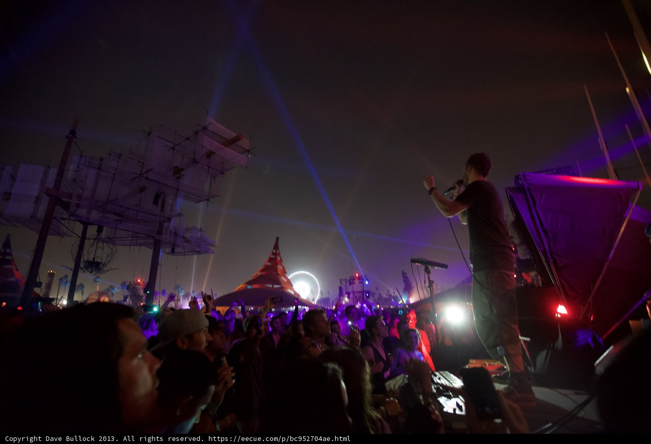 Nighttime Concert Scene with Spotlight