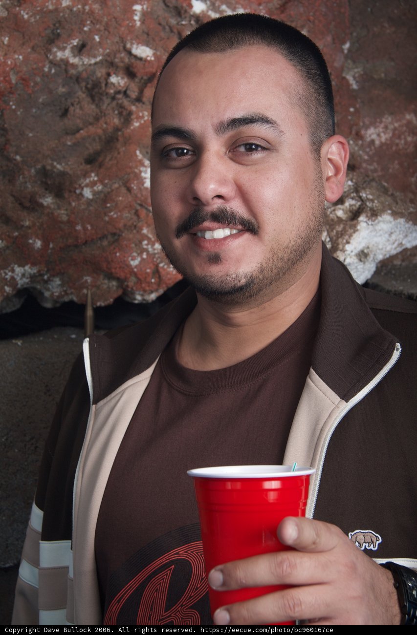 Happy Man with Red Cup