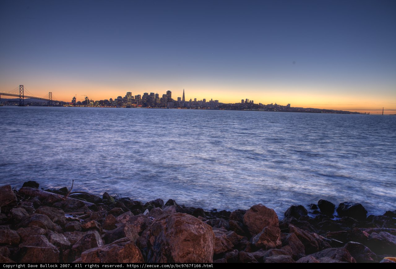 Sunset over the City by the Water