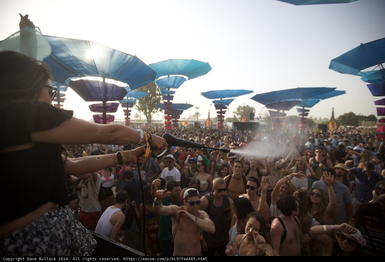 Water Spraying Fun at Coachella Festival