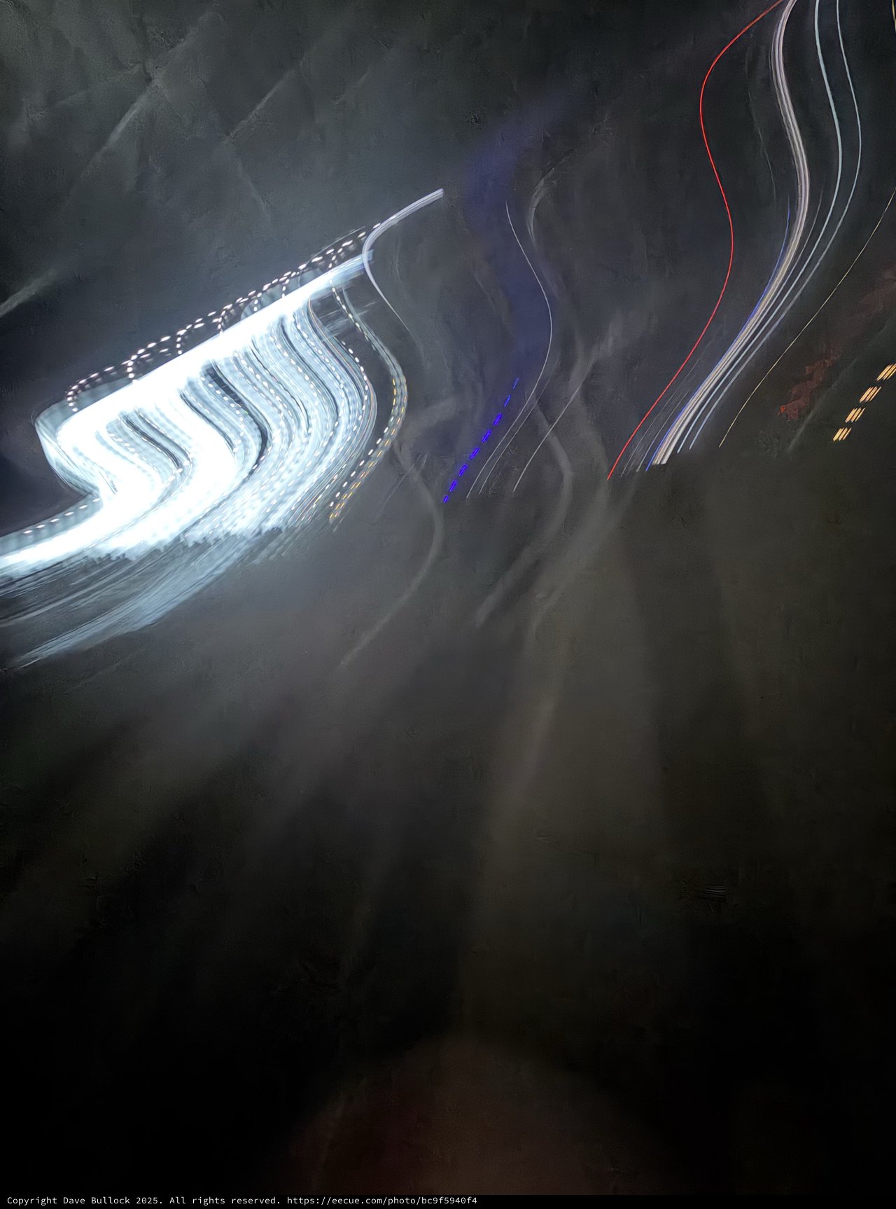 Abstract Light Trails in Motion at Night Concert