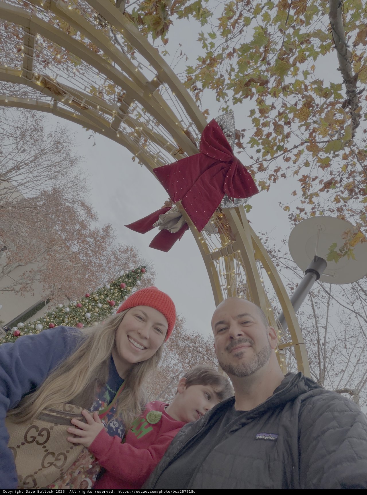 Family Holiday Selfie at Christmas Market