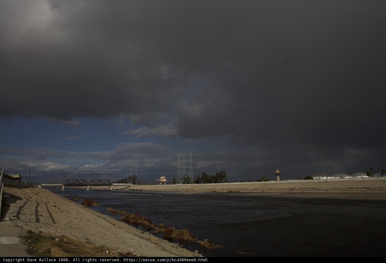 Rainbow Over a Stormy River