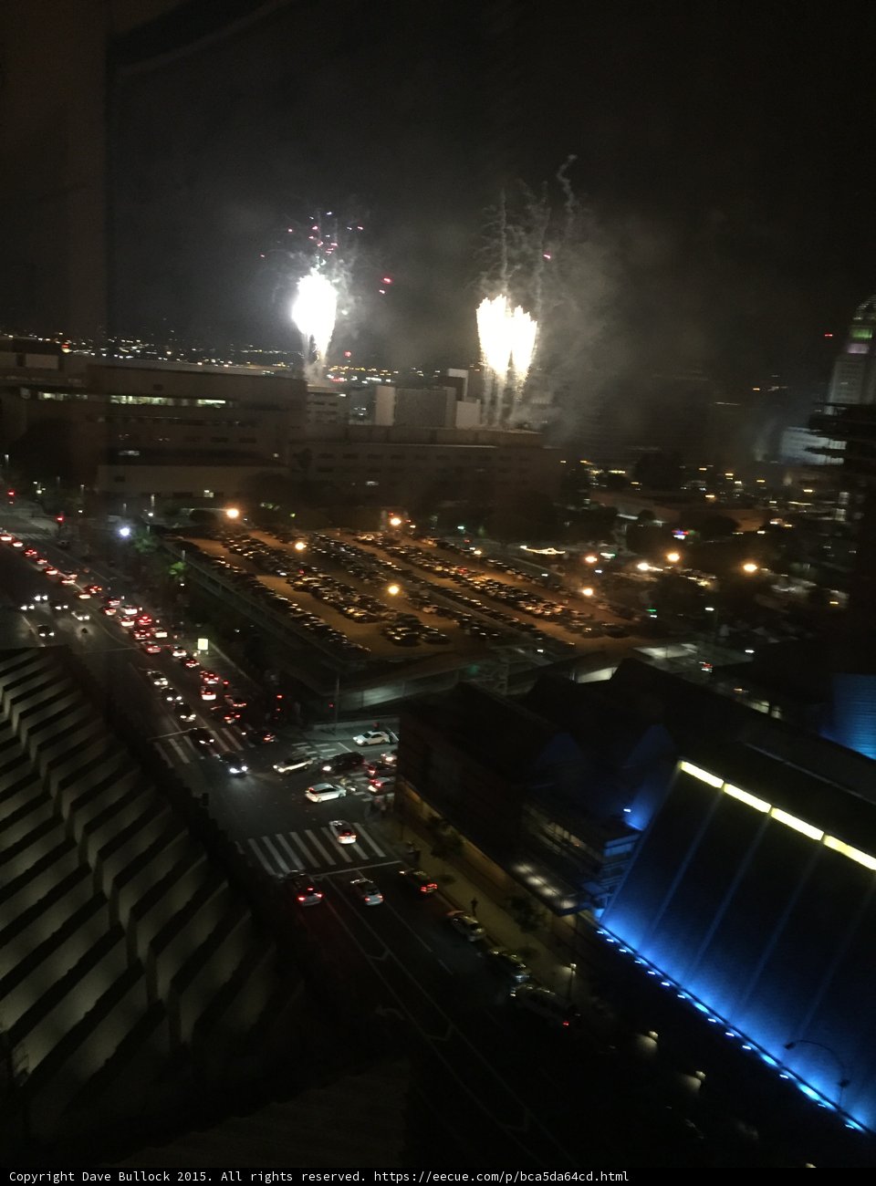 Golden Fireworks Burst