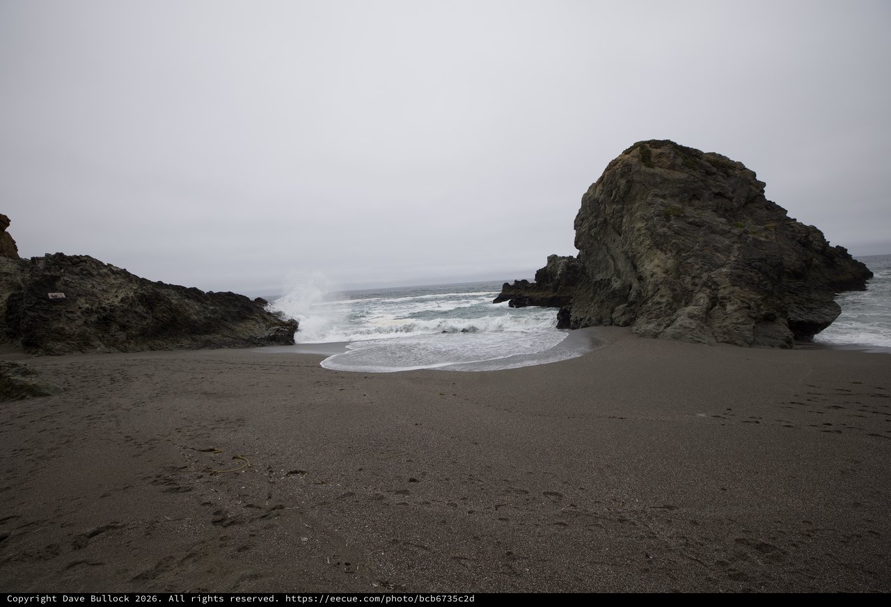 Rugged Cove at Low Tide on Overcast Coast