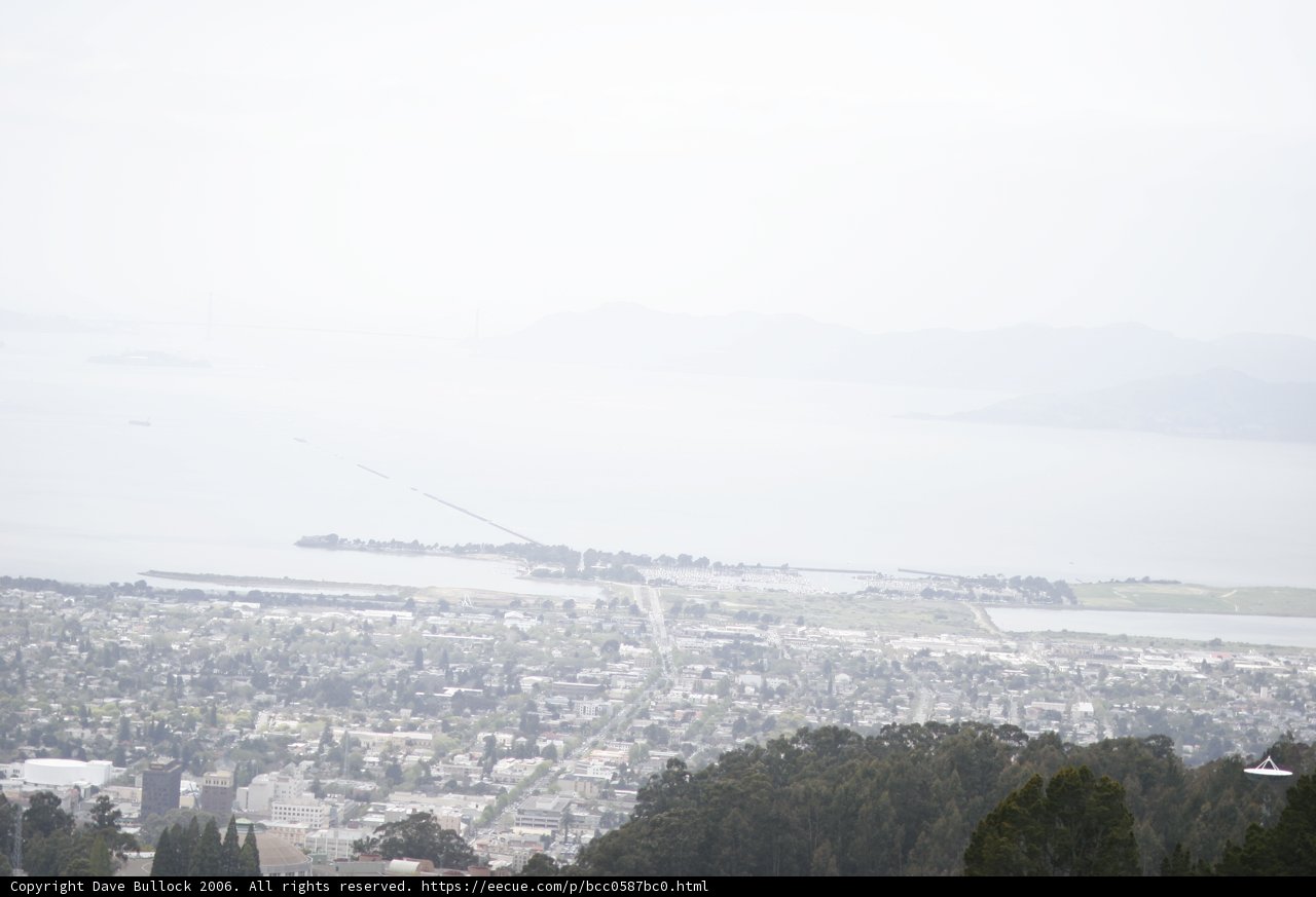 City and Mountain View from a Hilltop