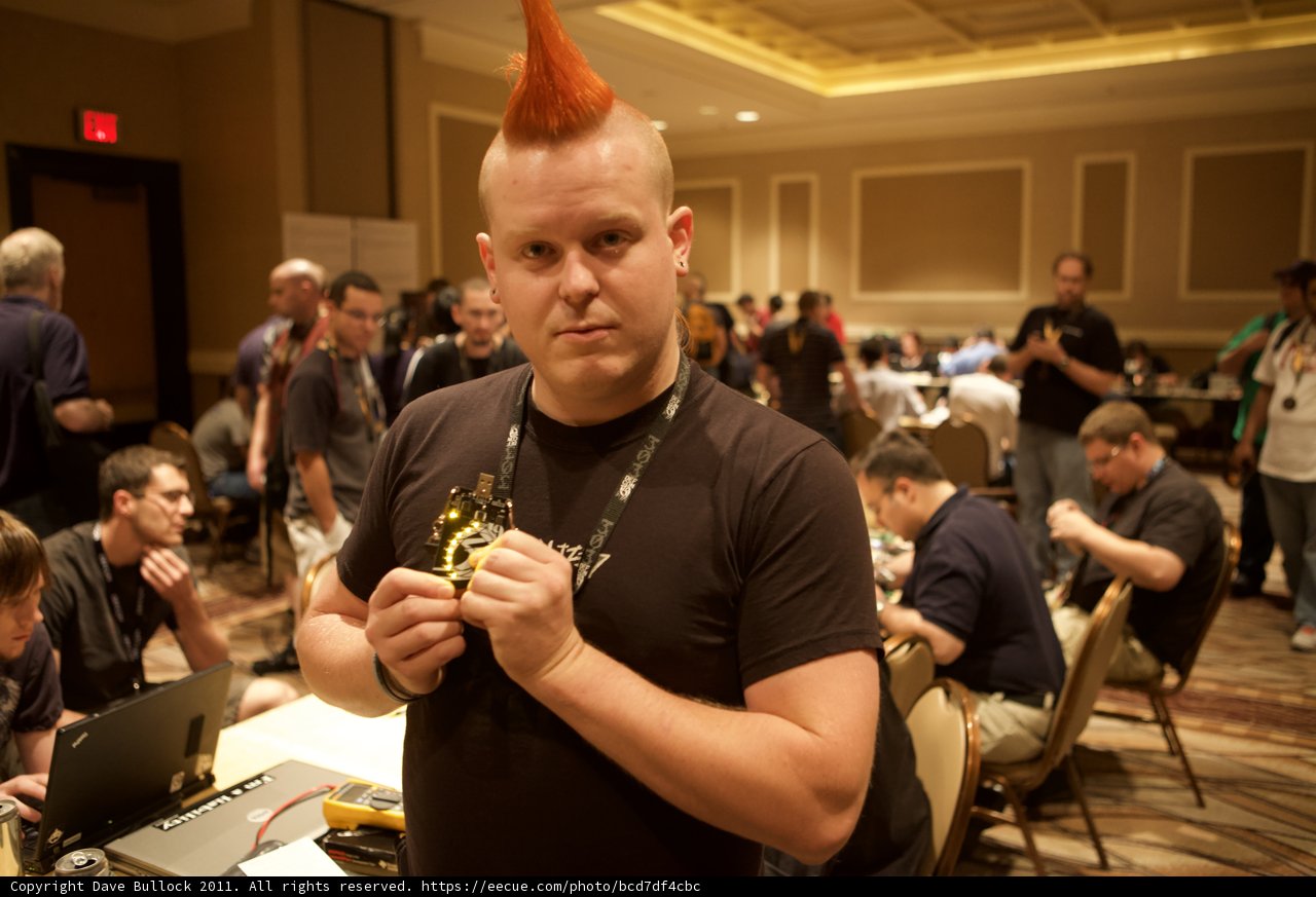 Mohawk Man on the Phone