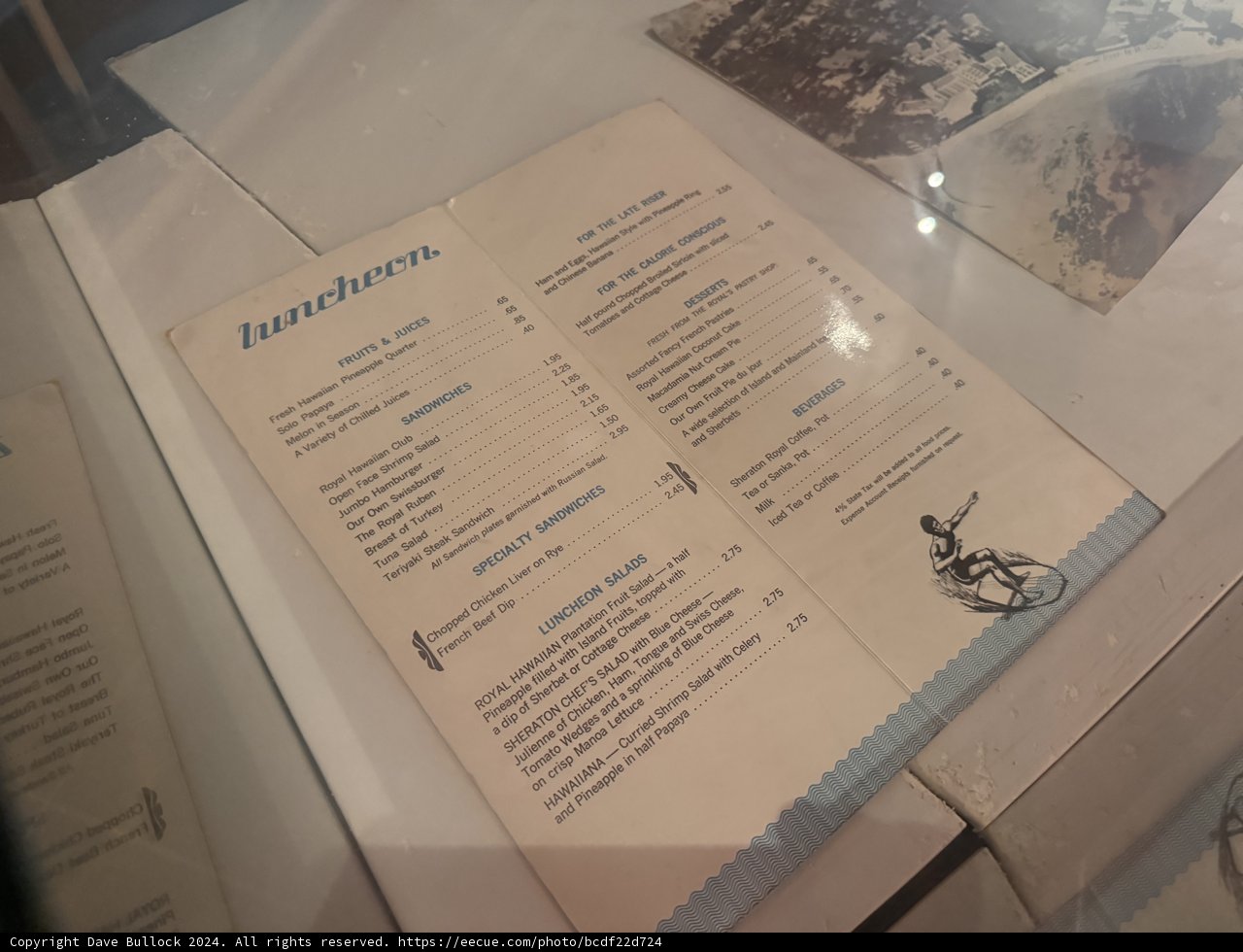 Culinary Nostalgia: A Vintage Menu from the Royal Hawaiian